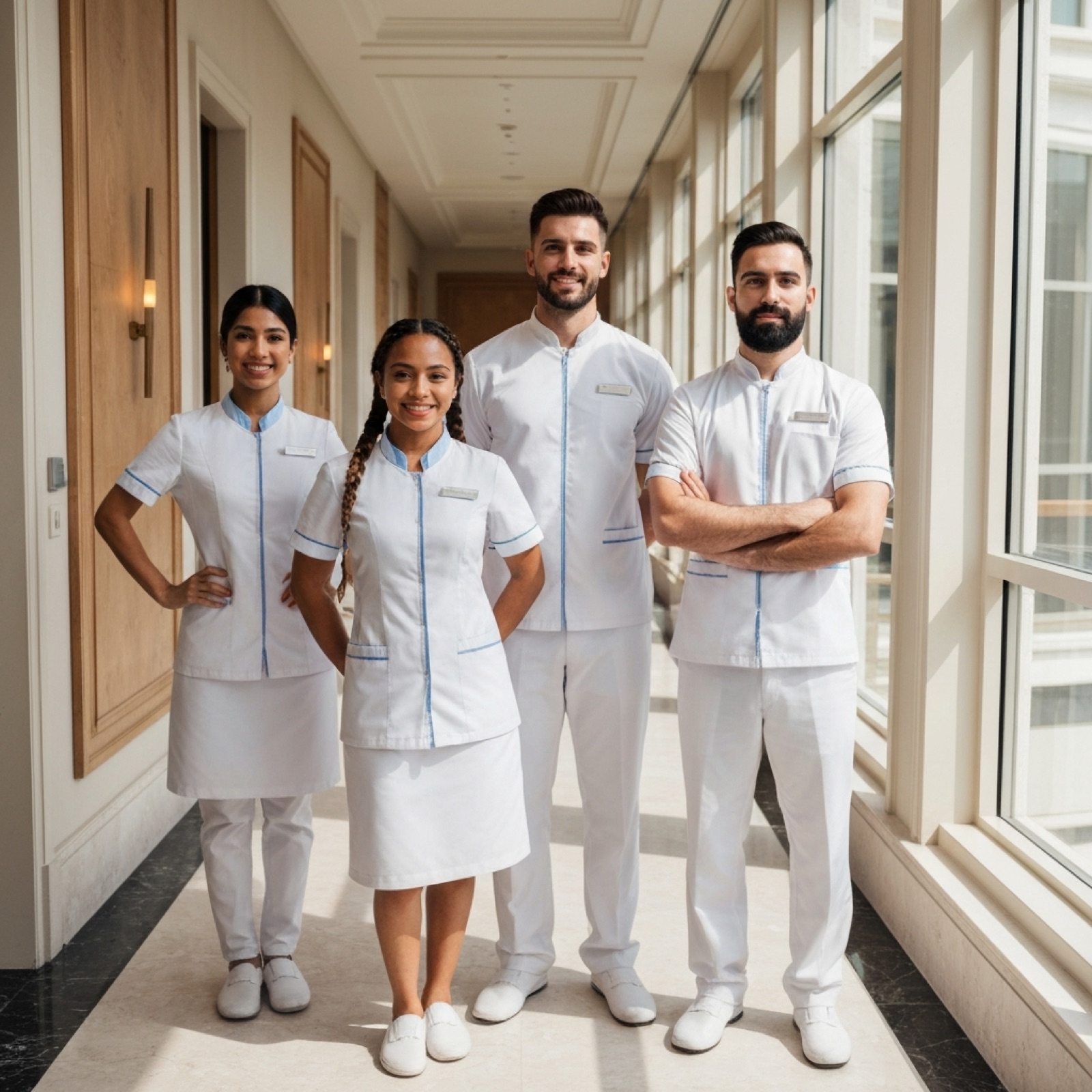 Professional housekeeping team